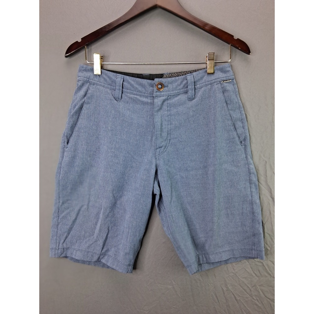 Volcom Hybrid Shorts Mens 28 Blue Heathered Quick Dry Boardshorts Walkshorts